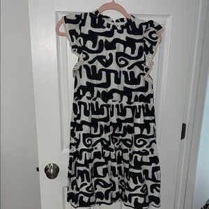 THML Abstract Black and White Mini Dress